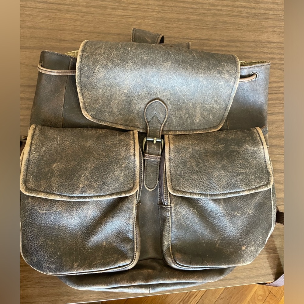 Vintage LL Bean Leather Backpack/ Rucksack